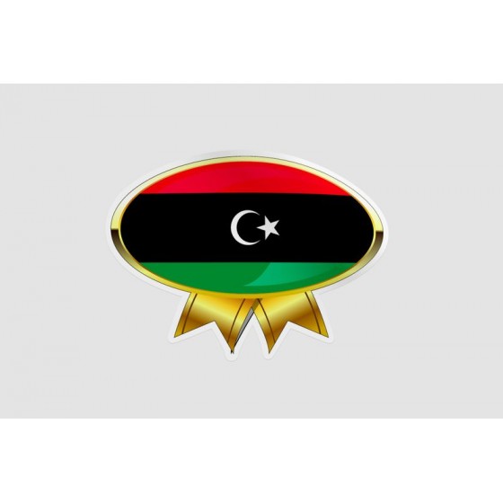 Libya Flag Style 12 Sticker