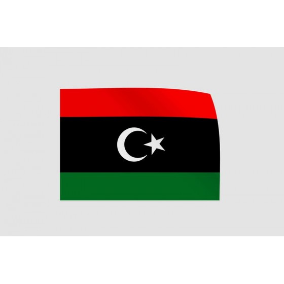 Libya Flag Style 14 Sticker