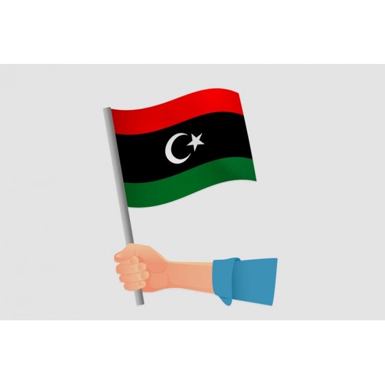 Libya Flag Style 16 Sticker