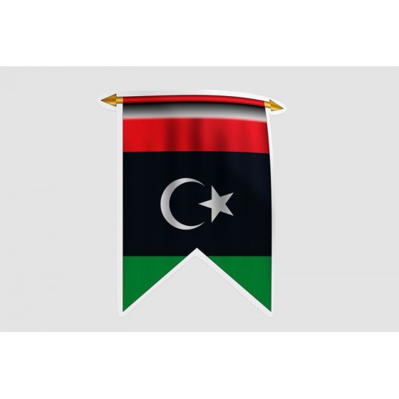Libya Flag Style 18 Sticker