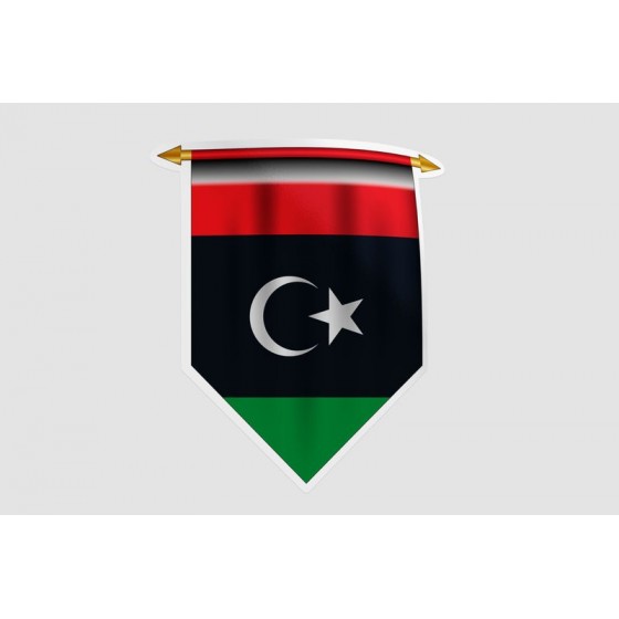 Libya Flag Style 19 Sticker