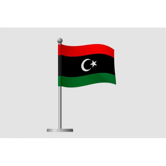 Libya Flag Style 2 Sticker