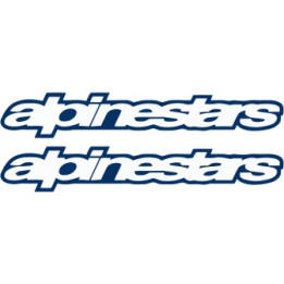 2x Alpinestars Logos Blue Stickers Decals - DecalsHouse