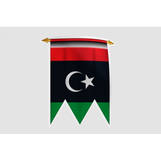 Libya Flag Style 20 Sticker