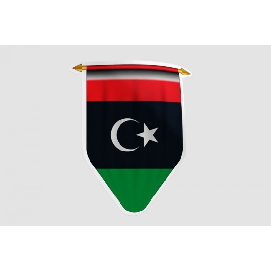 Libya Flag Style 21 Sticker