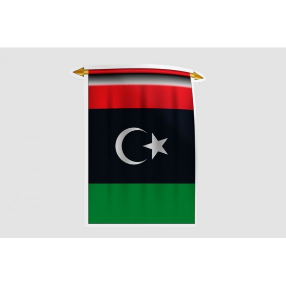 Libya Flag Style 22 Sticker