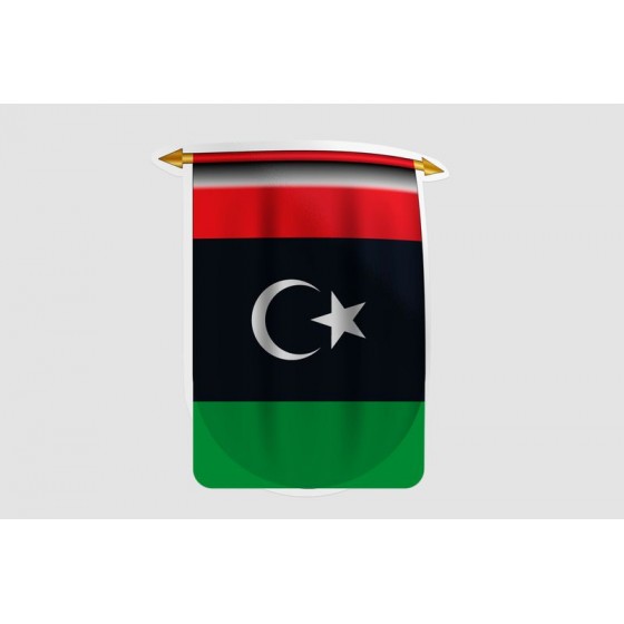 Libya Flag Style 23 Sticker