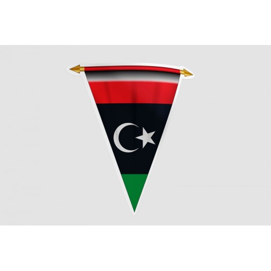 Libya Flag Style 24 Sticker