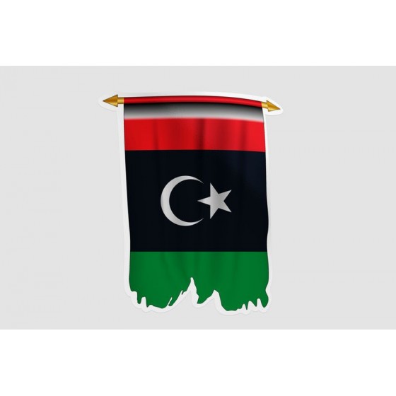 Libya Flag Style 25 Sticker