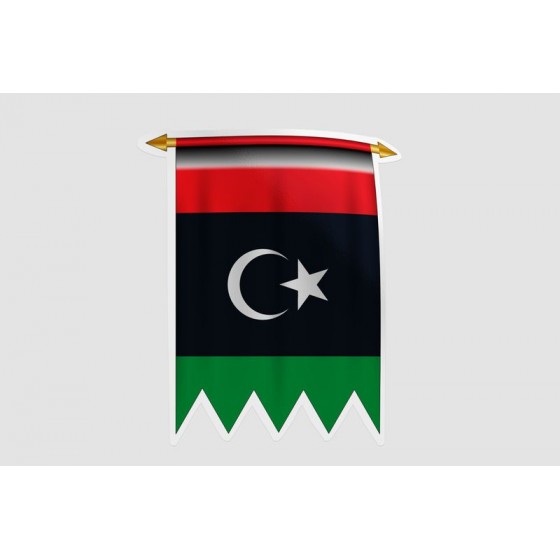 Libya Flag Style 26 Sticker