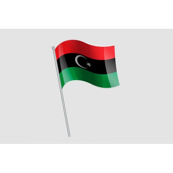 Libya Flag Style 27 Sticker
