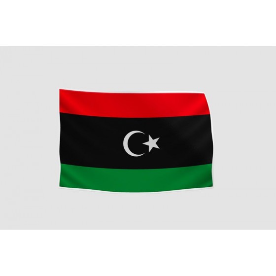 Libya Flag Style 28 Sticker
