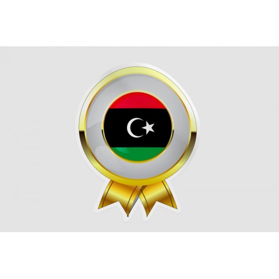 Libya Flag Style 5 Sticker