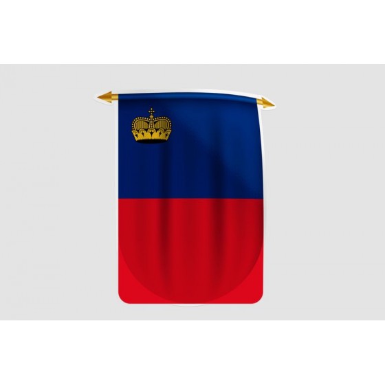Liechtenstein Flag Style 6...