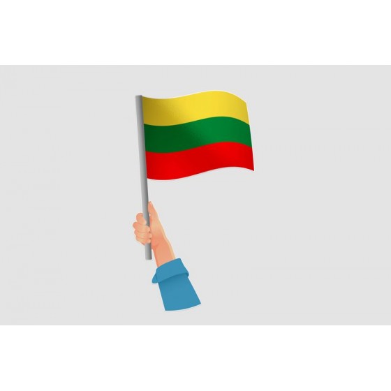 Lithuania Flag Style 2 Sticker