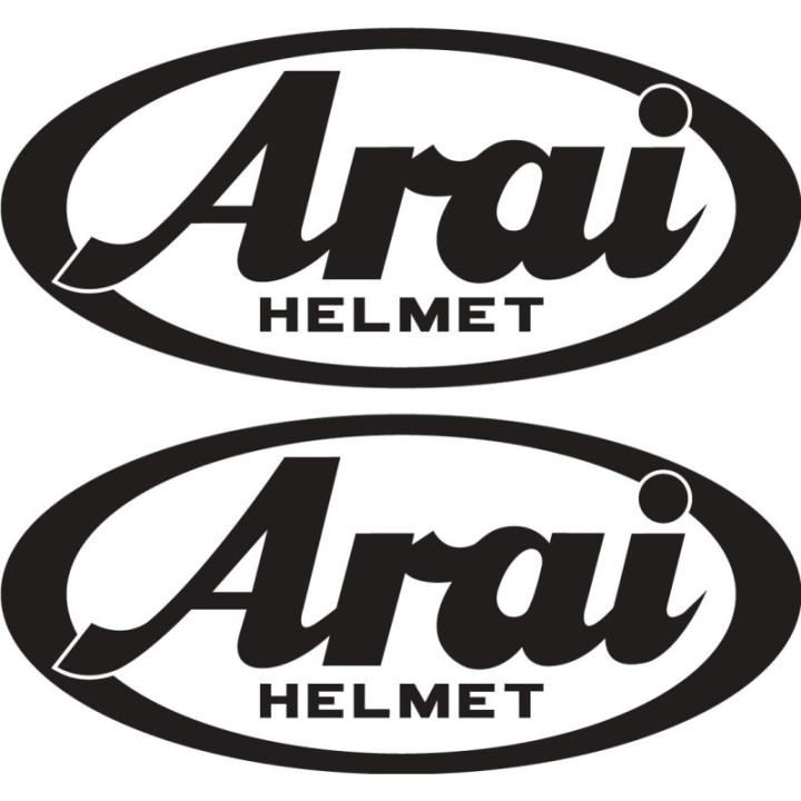 Arai Helmet Stickers – Black White Motorsport Racing Decals (2-Pack)