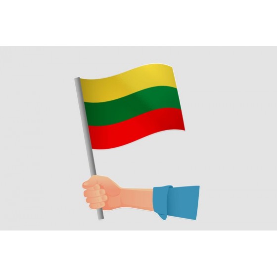 Lithuania Flag Style 3 Sticker