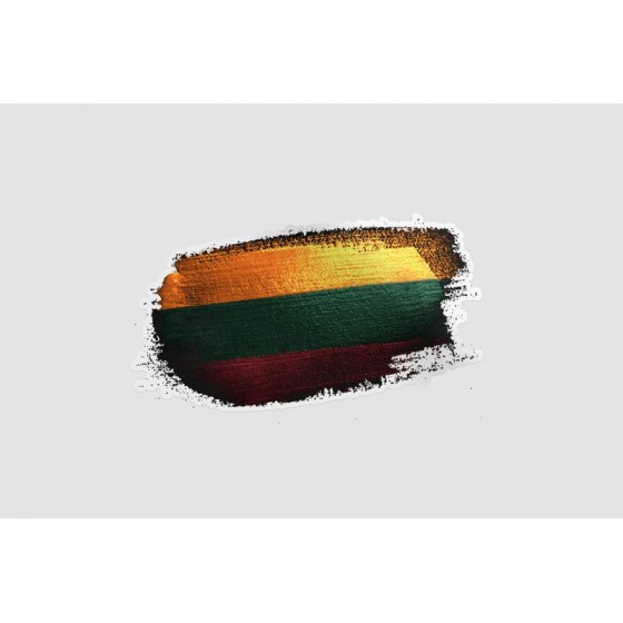 Lithuania Flag Style 4 Sticker