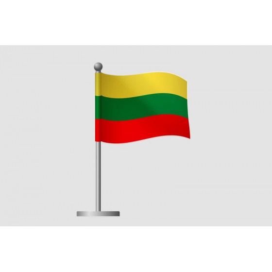 Lithuania Flag Style 5 Sticker