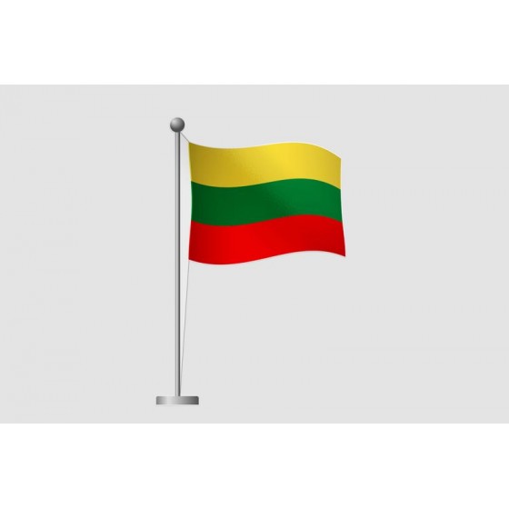 Lithuania Flag Style 6 Sticker