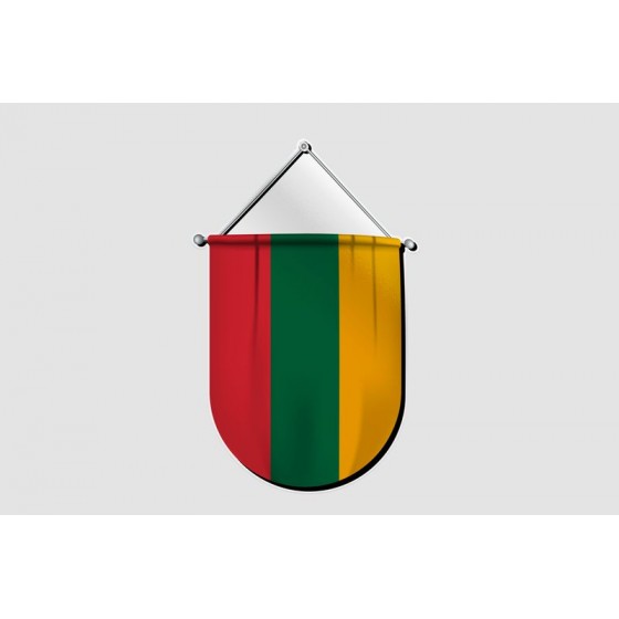 Lithuania Flag Style 8 Sticker