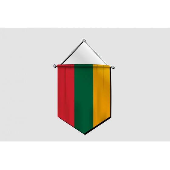 Lithuania Flag Style 9 Sticker
