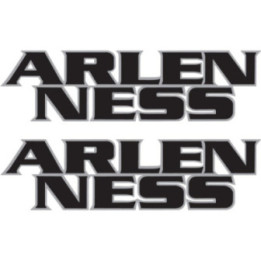 2x Arlen Ness Logo Lettering Stickers Decals - DecalsHouse