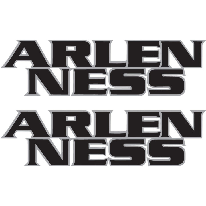 2x Arlen Ness Logo Lettering Stickers Decals - DecalsHouse