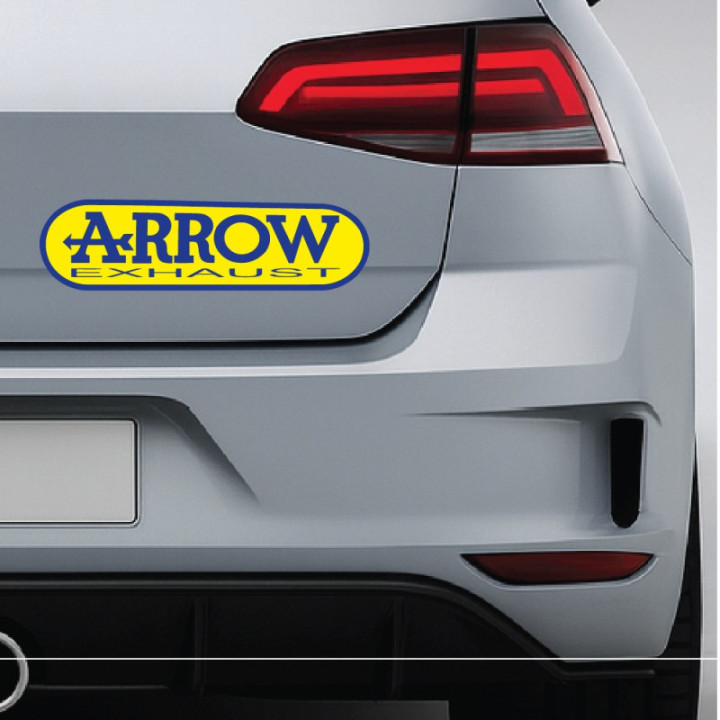 2x Arrow Exhaust Logo Stickers Decals - DecalsHouse