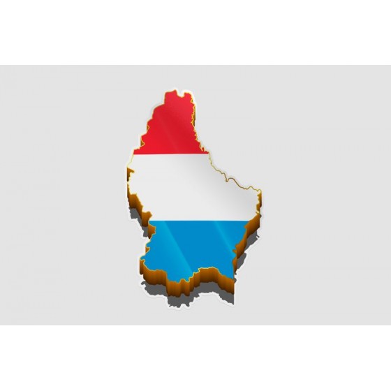 Luxembourg Map Style 3 Sticker