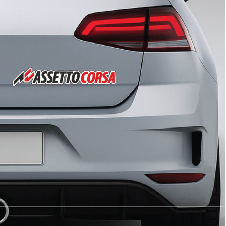 Assetto Corsa Stickers – Sim Racing Decals (2-Pack)