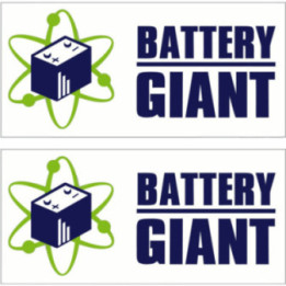 2x Battery Giant Stickers Decals - DecalsHouse