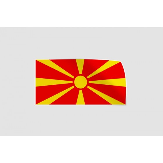 Macedonia Flag Style 2 Sticker