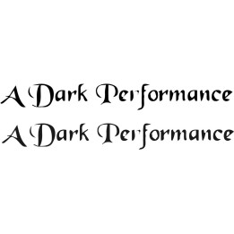 A Dark Performance Stickers – Gothic Script Decals (2-Pack)
