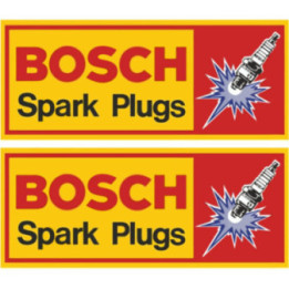 2x Bosch Spark Plugs Stickers Decals - DecalsHouse