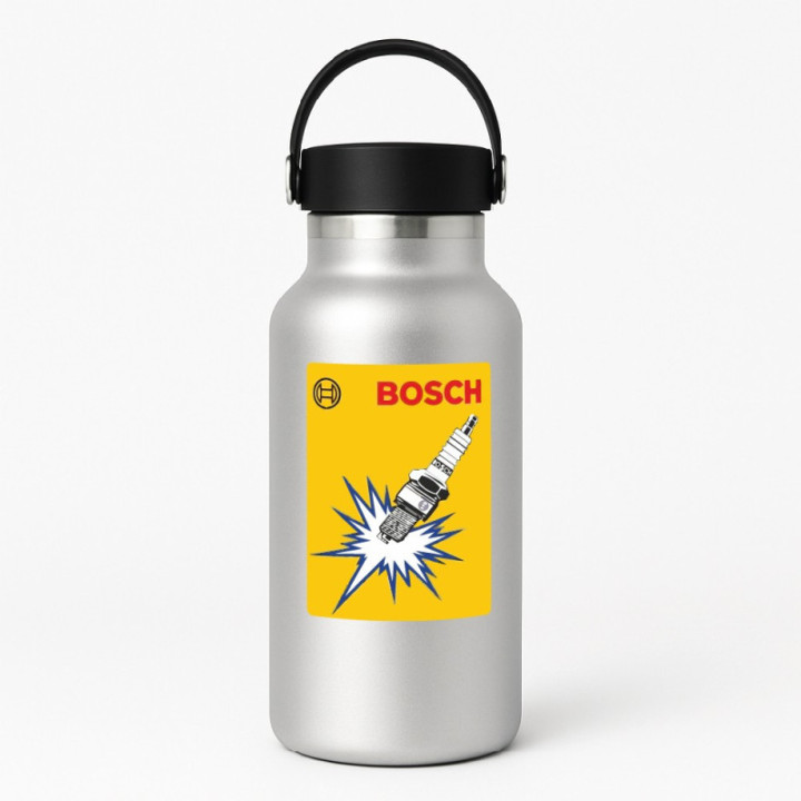 2x Bosch Spark Plugs Style 2 Stickers Decals - DecalsHouse
