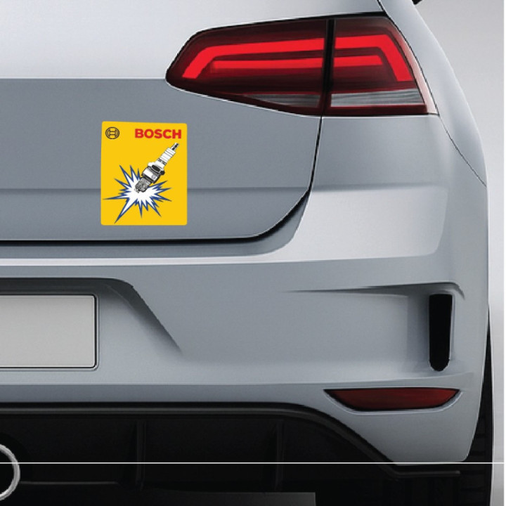 2x Bosch Spark Plugs Style 2 Stickers Decals - DecalsHouse