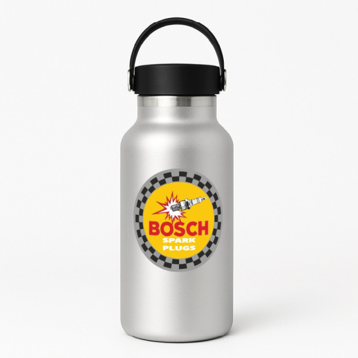 2x Bosch Spark Plugs Style 3 Stickers Decals - DecalsHouse