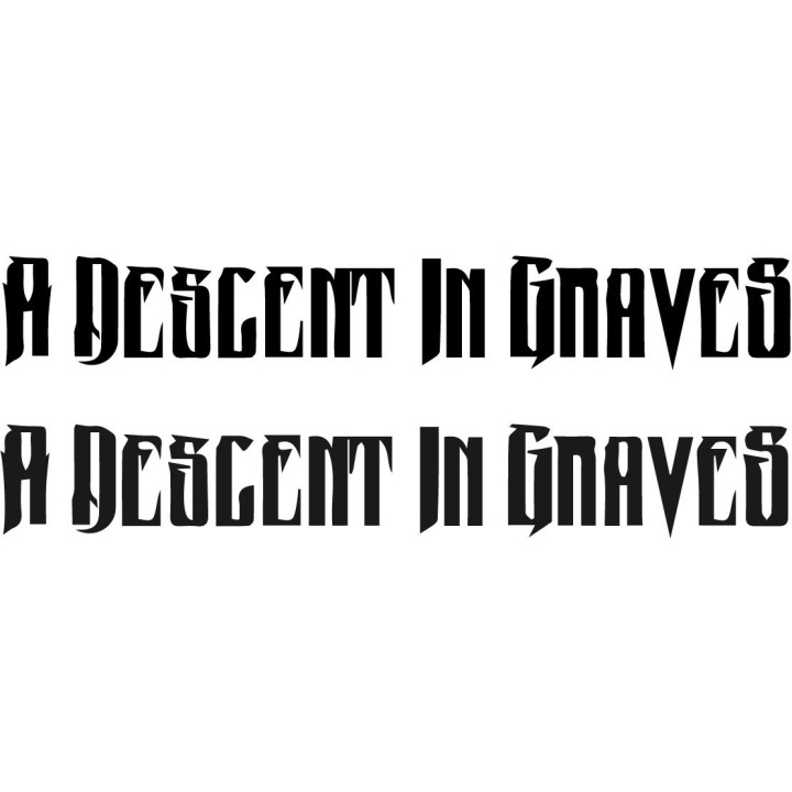 A Descent In Graves Stickers – Death Doom Metal (2-Pack)