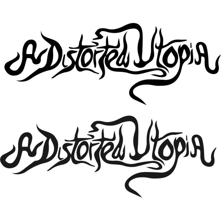 A Distorted Utopia Stickers – Punk Band Decals (2-Pack)