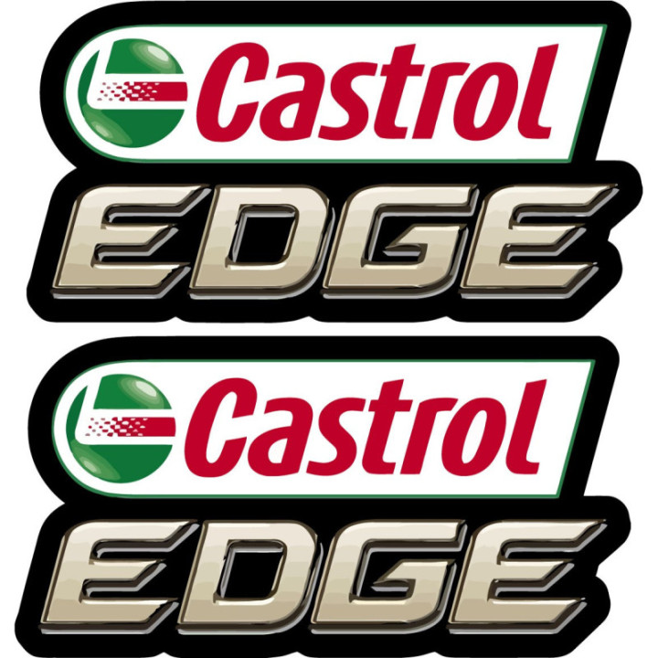 Castrol Edge Stickers – Full Synthetic Oil Sponsor Decals (2-Pack)