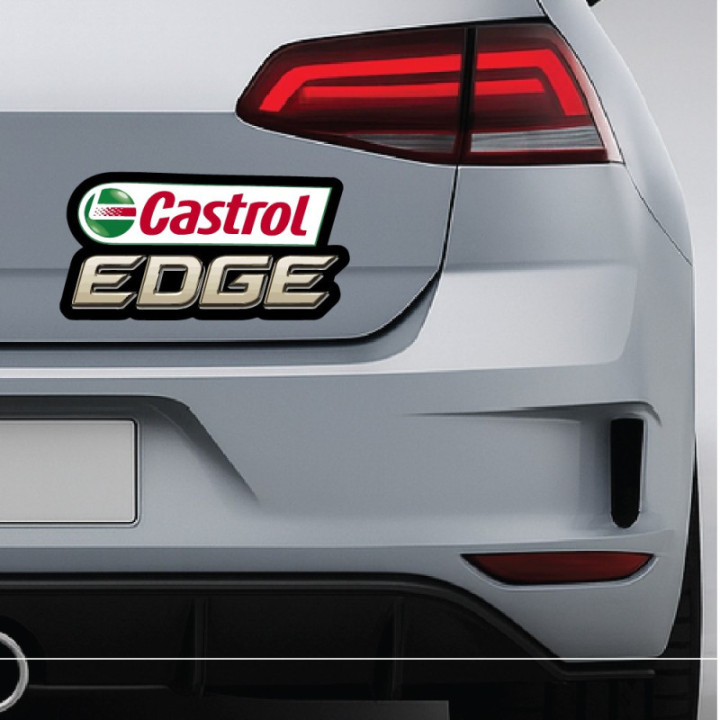 Castrol Edge Stickers – Full Synthetic Oil Sponsor Decals (2-Pack)