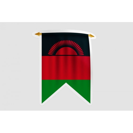 Malawi Flag Style 10 Sticker