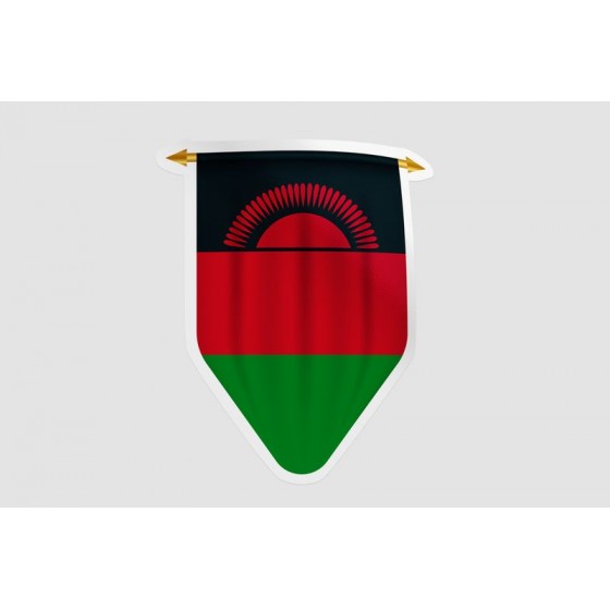 Malawi Flag Style 11 Sticker