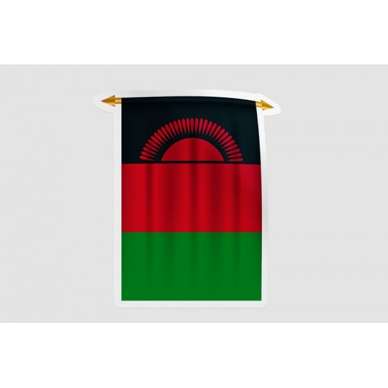 Malawi Flag Style 12 Sticker