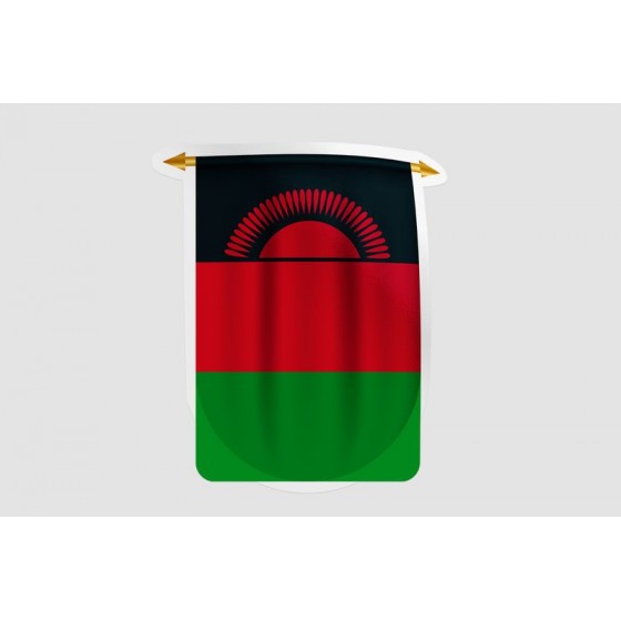 Malawi Flag Style 13 Sticker