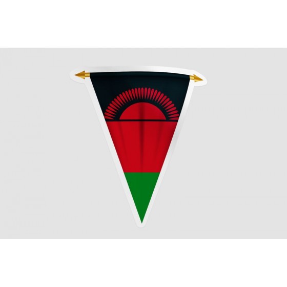 Malawi Flag Style 14 Sticker