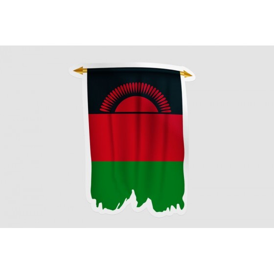 Malawi Flag Style 15 Sticker