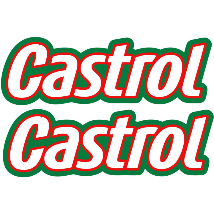 2x Castrol Lettering Stickers Decals - DecalsHouse