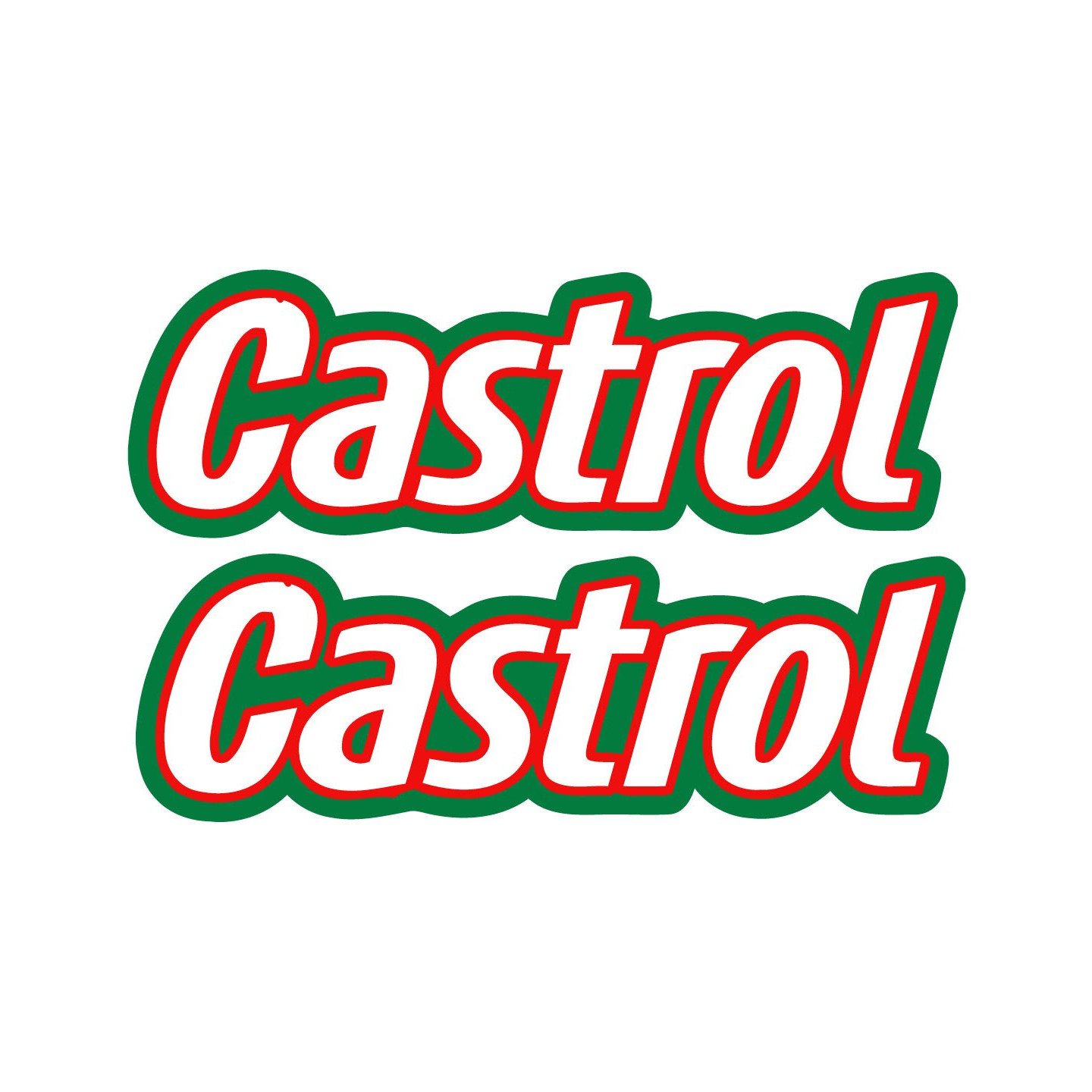 2x Castrol Lettering Stickers Decals - DecalsHouse